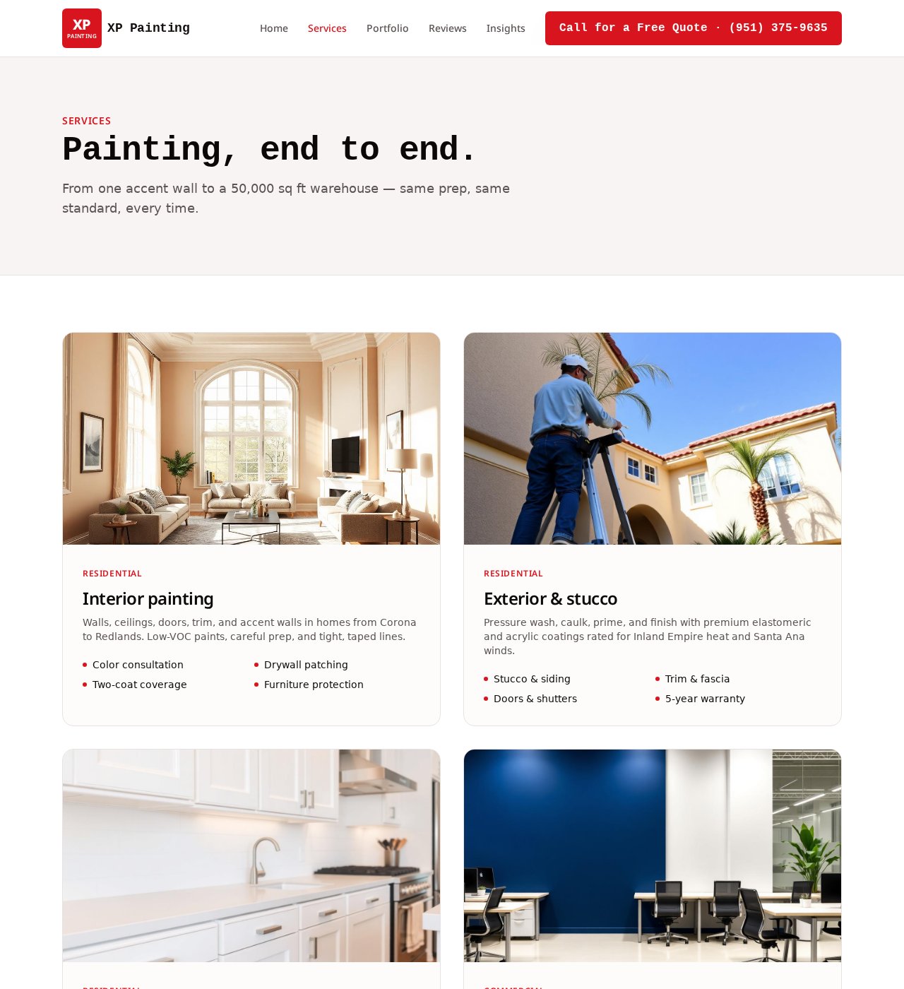 XP Painting website